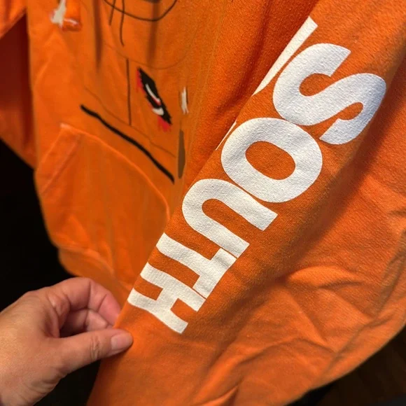 South Park Orange "They killed Kenny" Dead Hoodie size small NWOT - Picture 2 of 6